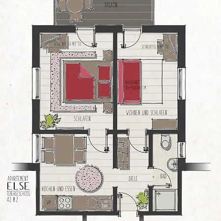 Apartment Claras Gartenblick In Schwerin, Naehe Schloss, Hbf & Altstadt, Ruhige Zentrale Lage, Kostenfreie Parkplaetze